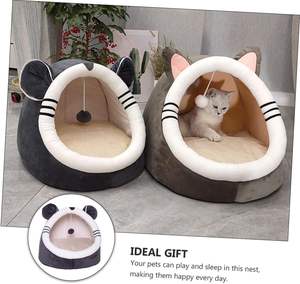 Nouveau lit pour chien et chat en peluche classique, portable, toutes saisons, doux, couleur personnalisable, très vendu - Product Image 3
