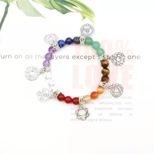 Pulseras de 7 Chakras Naturales al por Mayor, Pulseras de Piedras Preciosas de Cristal para Mujer, Regalo - Product Image 5
