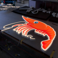 Papan Tanda LED Grafis Hewan Kustom Skyseen dengan Cetakan UV 3D untuk Penggunaan Dalam/Luar Ruangan, Periklanan, dan Dekorasi