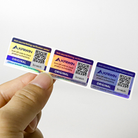 Stiker Hologram Keamanan Laser Kustom dengan Kode QR yang Dapat Dihapus dan Nomor Seri, Label Hologram 3D