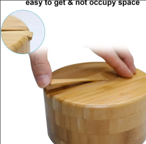 กล่องไม้ไผ่ใส่<span class=keywords><strong>เกลือ</strong></span>พริกไทยและ<span class=keywords><strong>เกลือ</strong></span>ใส่เกลือที่เก็บเกลือพร้อมฝาแม่เหล็กสำหรับเก็บกล่อง<span class=keywords><strong>เกลือ</strong></span>ไม้แห้ง - Product Image 3