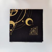 Nouveau Stock haute qualité noir rose 49cm * 49cm doré velours Tarot autel magique cérémonie Tatot nappe