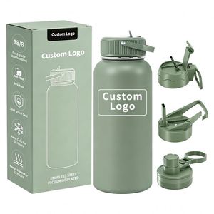 Bouteille d'eau isotherme en acier inoxydable de 32 oz, personnalisée avec votre marque, sans BPA, pour garder les boissons chaudes ou froides en voyage - Product Image 4