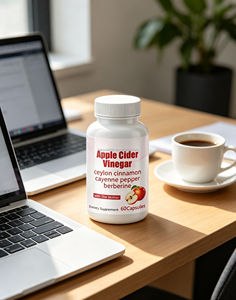 Vinaigre de cidre naturel végétalien de qualité supérieure, prix d'usine, 300 capsules, avec la mère, améliore la digestion - Product Image 3