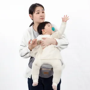 Zwarte Ergonomische Volwassen Katoenen Kind Rug Wrap Ring Sling Baby Rugzak Drager Voor Wandelen Baby Sling Draagzak Pasgeboren