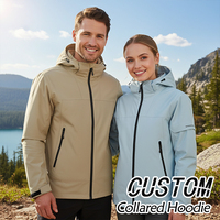 Veste polaire homme automne-hiver avec fermeture éclair frontale, logo, coupe-vent, imperméable, personnalisable, pour le travail, décontractée, extérieur, OEM