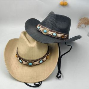 Wholesale Straw Cowboy <b>Hats</b> Western Style Cowgirl <b>Hats</b> <b>for</b> Country Concerts Parties - Product Image 5
