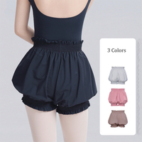 Shorts de ballet pour femmes, taille haute, effet bouffant, pour l'échauffement et l'entraînement de danse, sous-short thermique pour danseuses
