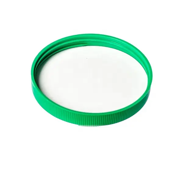 Hot Sales Green PP 89-400 ribbed skirt lid Plastic PP Ribbed 89/400 screw cap with for jars,89 mm sealed can plastic screw cap