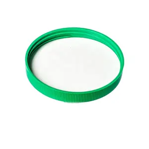 Sıcak satış yeşil PP 89-400 nervürlü etek kapak plastik PP nervürlü 89/400 vidalı kapak ile kavanozlar için, 89 mm mühürlü can plastik vidalı kapak