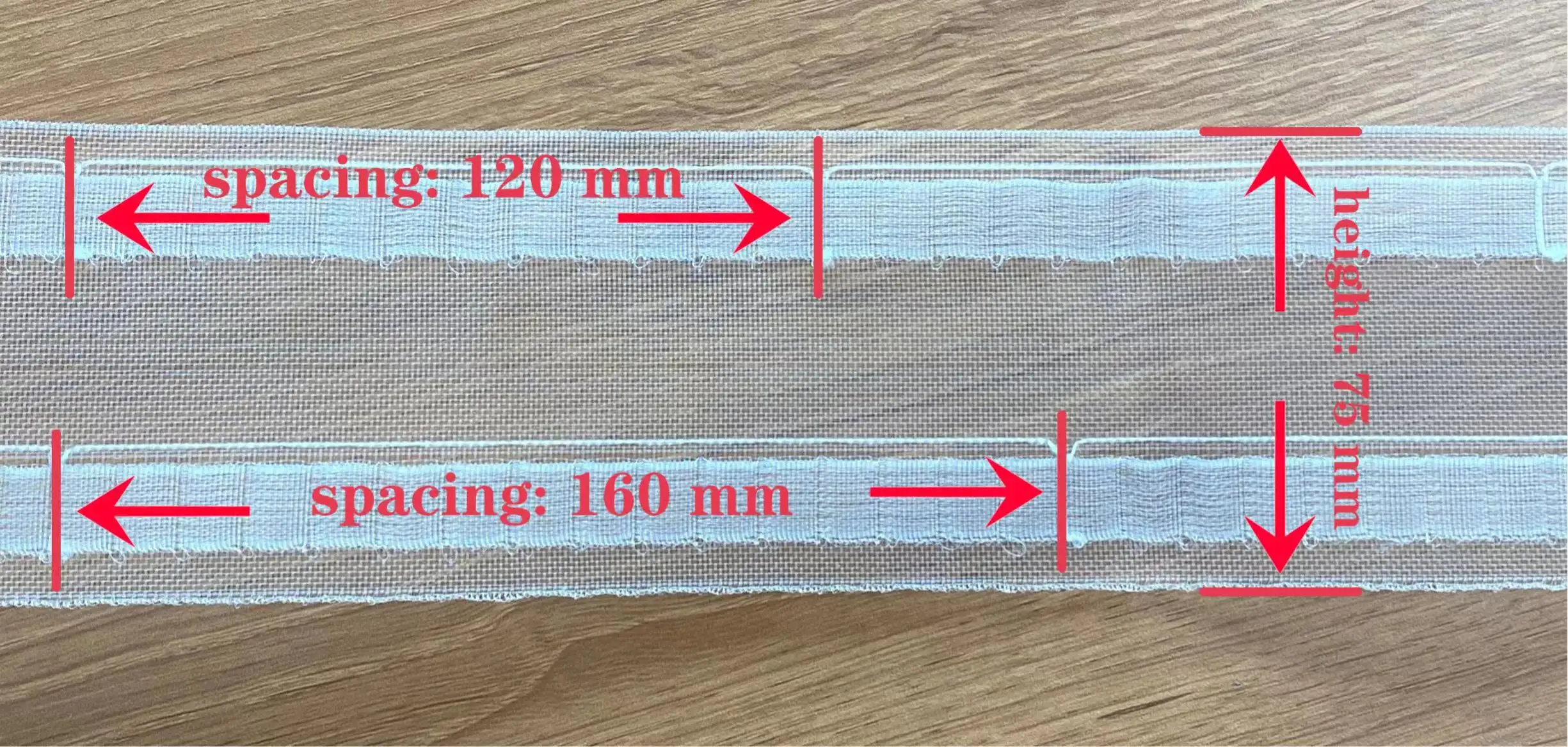 Curtain Tape Wave S Fold Ripple Fold Rolling Curtain Tape For Pleat Tape Fold