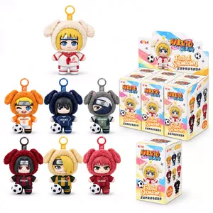 Auténtico EAKI Ninja Shippuden Football Showdown Colgante <span class=keywords><strong>de</strong></span> Peluche Caja Sorpresa 6 Piezas/Set Llavero <span class=keywords><strong>de</strong></span> Anime Adorno para Bolso Regalo Coleccionable - Product Image 1