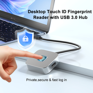 Concentrador de escritorio USB 3,0 con lector de huellas dactilares de identificación táctil, inicio de sesión rápido seguro para <span class=keywords><strong>PC</strong></span>/Mac, dispositivos USB multipuerto para uso en la Oficina y el hogar - Product Image 2