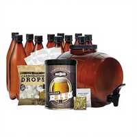 Kit complet de fabrication de bière artisanale Golden Ale (2 gallons) |   Kit de brassage maison DIY, bouteilles réutilisables de 25 oz, fût de 2 gallons |