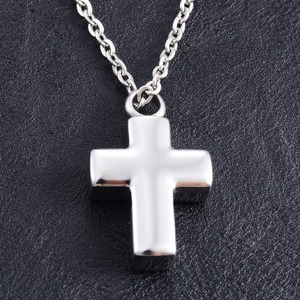 Collier pendentif croix en acier inoxydable pour urne à cendres avec conteneur, bijou commémoratif pour cendres, accessoires de crémation, cadeau - Product Image 6