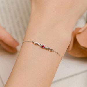 Dylam 5A Cubic Zircon Party Girlfriend Girl Woman Gift <b>Red</b> Cz <b>Bracelet</b> Heart Shape Valentines Gift Sterling Silver 925 <b>Bracelet</b> - Product Image 6
