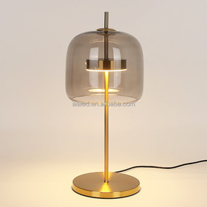<strong>Modern</strong> Table Light Glass Lampshade Desk <strong>Lamp</strong> G9 Bedroom Living Room Bedroom Decoration Table Light Table <strong>Lamp</strong> for Hotel Villa - Product Image 2