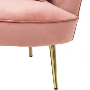 Canapé Deux Places pour Salon en Promotion, Livraison Gratuite, Canapés Modernes en Velours Rose, Causeuses de Luxe Rembourrées, Vente en Gros - Product Image 6