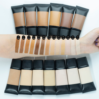 Private label long lasting full coverage makeup liquid foundation for dark skin
