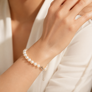 Bracelet de perles d'eau douce irrégulières, fermoir plaqué or réglable, bijoux tendance pour femmes, idéal pour les soirées - Product Image 2