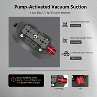 Support de caméra à ventouse en alliage d'aluminium YUANYU 6 pouces avec interface ARRI 1/4 pouce et adaptateur rapide pour caméra de voiture à ventouse