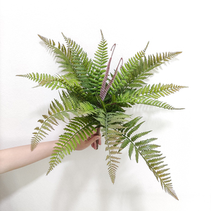 Gran oferta, plantas de arbusto de helecho persa realista, vegetación Artificial verde, hojas de imitación de gran tamaño para decoración de pared - Product Image 4