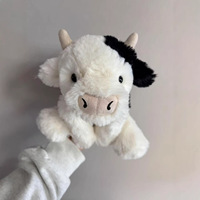 Jellcatt UK Peluche Vache Mignonne Smudge, Douce et Moelleuse, Noire et Blanche