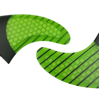 Ailerons de surf en carbone à double languettes, les plus récents, en gros, ailerons de surf en carbone, ailerons de surf en trois parties