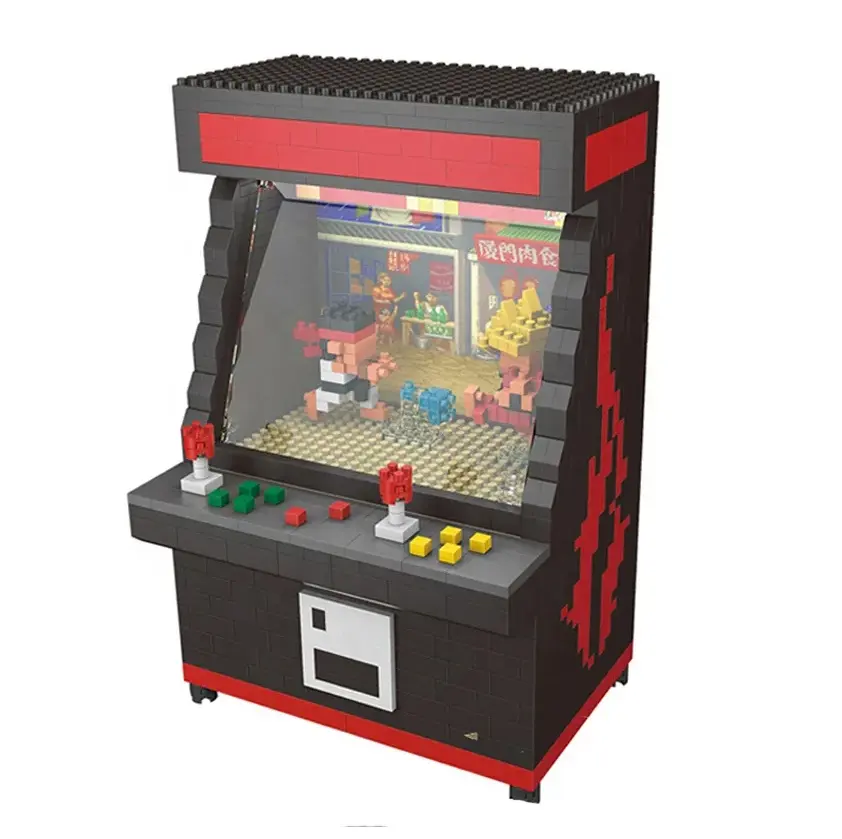 Per il regalo dei bambini ZRK 7808 parco giochi Street Fighting videogioco Arcade Machine Mini Diamond Blocks Bricks Building Toy