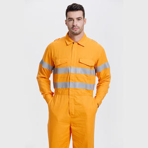 Combinaisons ignifuges antistatiques Super Factory, orange, 99 % coton, 1 % fil antistatique, pour l'exploitation minière et l'industrie chimique - Product Image 3