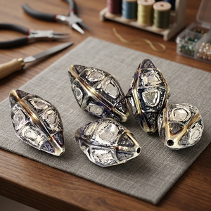 Components Jewelry Parts Victorian Beads Perfect Victorian Beads Glitzy Victorian Beads - Product Image 2