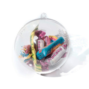DIY plastic filled ball crafts ornaments 50mm clear baubles - Product Image 3