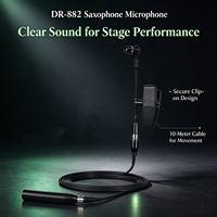 Microphone d'instrument à condensateur filaire à pince unidirectionnel XLR 48V pour saxophone, enregistrement sur scène, performance musicale