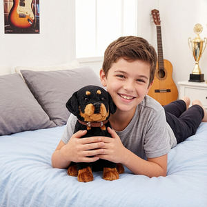 Peluche lestée de 2,0 kg pour chien avec étiquettes sensorielles anti-stress, oreilles grinçantes, perles de verre sans BPA, tissu Minky doux, jouet anti-anxiété pour enfants et adultes - Product Image 4
