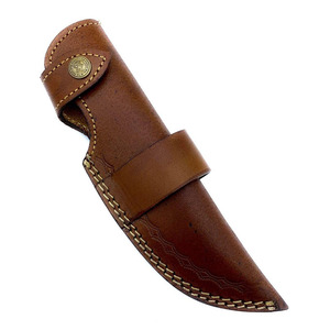 Funda de cuero personalizada para cuchillo de caza, hecha a mano, con contraste de tonos, para uso en exteriores, con textura estampada y personalizable, venta al por mayor OEM. - Product Image 1