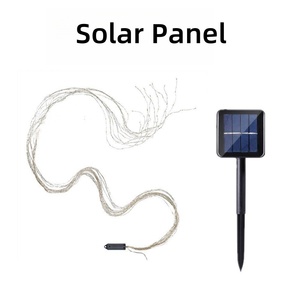 Alambre de cobre de Navidad para interiores/exteriores, <span class=keywords><strong>LED</strong></span> con energía Solar IP44, guirnalda impermeable, vid como <span class=keywords><strong>cascada</strong></span>, cadena de <span class=keywords><strong>luces</strong></span> de hadas para festivo - Product Image 2