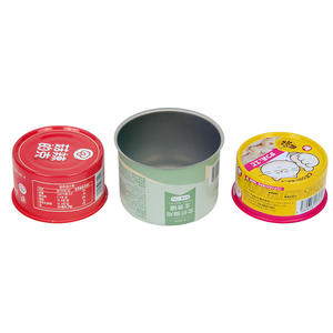 Boîte <span class=keywords><strong>de</strong></span> conserve vide en 2 pièces pour sauce, <span class=keywords><strong>caviar</strong></span>, thon, bœuf, viande, poisson avec couvercle facile à ouvrir - Product Image 1