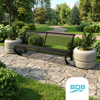 Bancs de jardin en bois massif modernes, confortables et résistants, personnalisés BDB P23-001, pour la vente