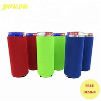 Porte-canettes isothermes en néoprène personnalisables avec logo, plusieurs couleurs disponibles, pour cadeaux promotionnels d'entreprise en gros