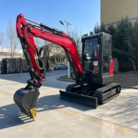 Nouvelle mini-excavatrice JIAHE de 3,5 tonnes, cabine zéro queue, chenilles, boîte de vitesses PLC, haute efficacité, engin de terrassement