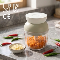 Elektrische keukenmachine, blender en mixer voor het snijden en mixen van knoflook, fruit, uien, paprika's en groenten.