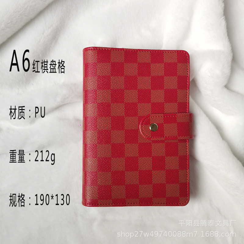 Damier rouge A6 (pas de pages intérieures)
