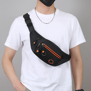 Men's Waist Bag Oxford Cloth Water-Repellent Chest Bag For Everyday Commuter Use Solid Color Adjustable Strap - Product Image 3
