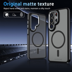 Étui magnétique fin transparent mat en PC pour Samsung <span class=keywords><strong>Galaxy</strong></span> <span class=keywords><strong>S22</strong></span> S23 S24 S25 S26 Ultra + FE S25 Edge, compatible avec la charge sans fil - Product Image 6
