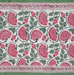 Indian Hand Block Printed 100% Cotton <b>Tablecloth</b> Cover, Custom Size Table Cover Home Hotel Wedding Decor Covers - Product Image 5