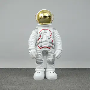 Toptan fiyat soyutlama figürleri astronot reçine heykel iç heykeli oturma odası için