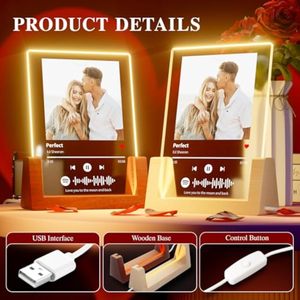 Cadeau personnalisé Plaque en acrylique avec photo-Cadeaux personnalisés pour petit ami petite amie Couple personnalisé Saint Valentin - Product Image 3