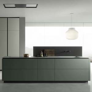 Robinet moderne personnalisé de panneau de porte en acier inoxydable de conception sans poignée d'armoires de cuisine de stockage d'îlot panneau de porte en acrylique mélamine - Product Image 2