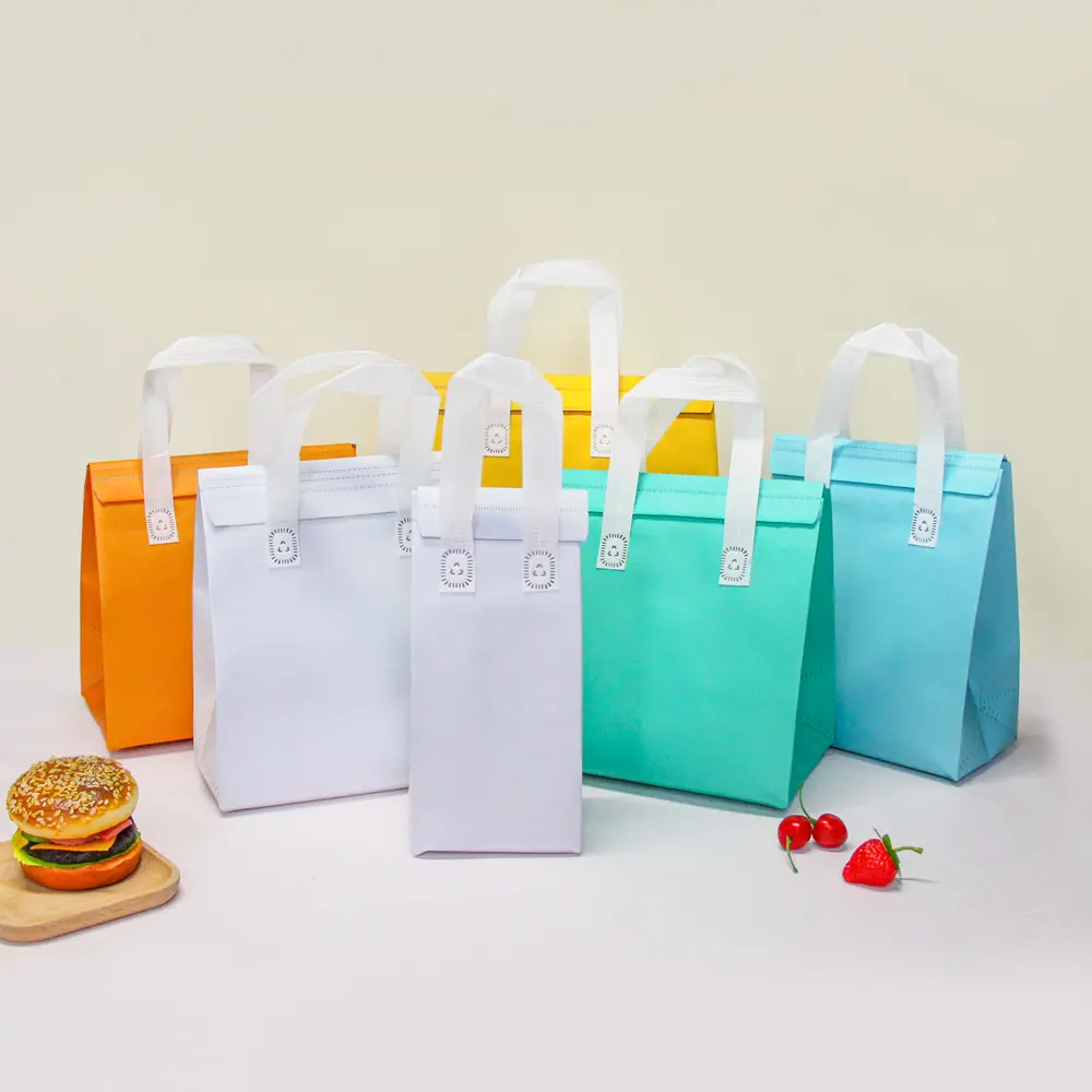 किराने भोजन वितरण अतिरिक्त बड़े गैर बुना अछूता ढोना खाद्य बैग सैक कूलर बैग खानपान खाद्य थर्मल ढोना बैग