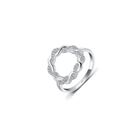 Beliebte Hot Sales Blank S925 Sterling Zierliches Design Schmuck 925 Silber Ring Plata 925 Mit Frauen Teen Girls